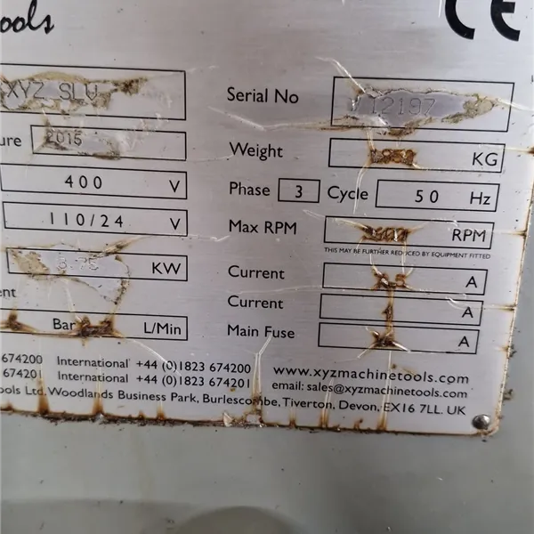 XYZ Machine Tools SLV Milling Machine