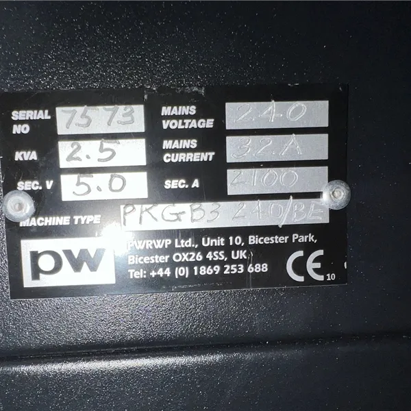 PW PKGB3 240/BE B3 Precision Welder with PTHP-MP Actuated Tweezer