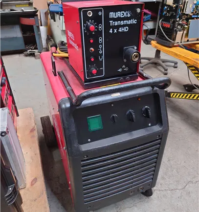Murex Transmig 354 MIG welder with separate 4 Roll Wire Feeder