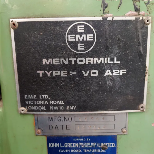 EME Mentormill VO AZF Milling Machine