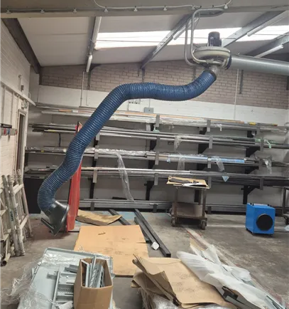 Nederman Fum Extractor wall mounted fan and arms 