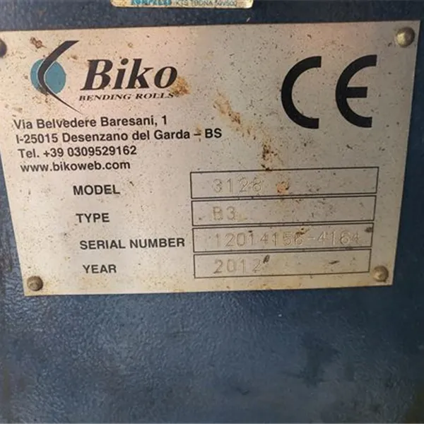 Biko Hydraulic Plate Bending Model 3218 B3