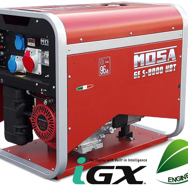Mosa GE 8000 HBT-L Petrol Generator 1 x 400V, 2 x 230V