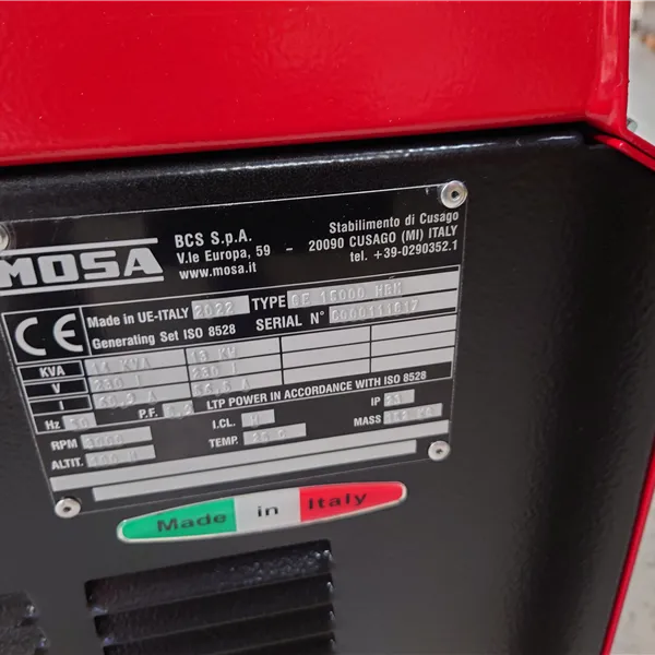 Mosa GE15000 HBM AVR Petrol Generator 230V Honda engine  