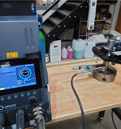 Orbitalum Mobile Welder with MH 4.5 open head