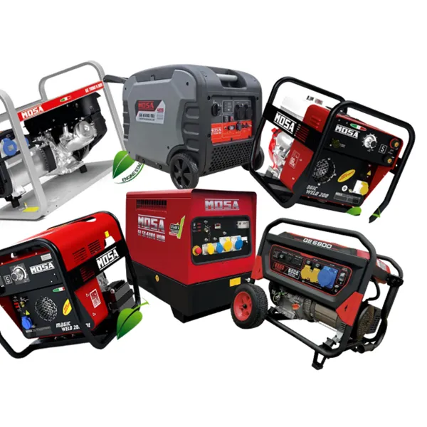 Mosa Generators. Over 60 machines for sale petrol and diesel