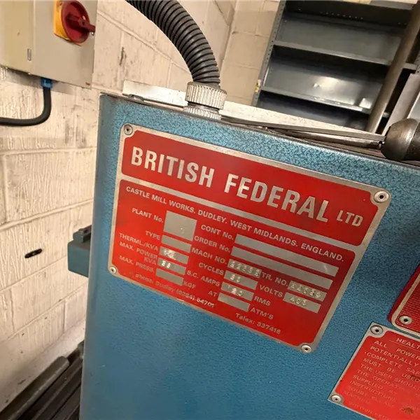 British Federal Resistance spot Welding Machine 17 kva