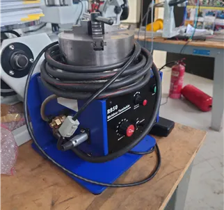 VBC B3 Welding positioner with foot control hollow shaft
