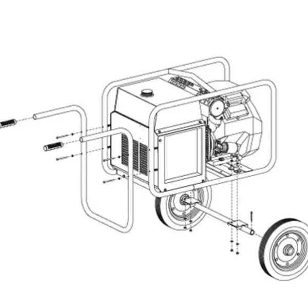 Wheel kits for diesel and petrol generator and welder generator POA