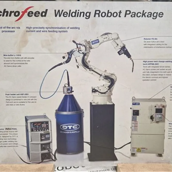 OTC Syncro Feed Welding Robot Package with positional equipment