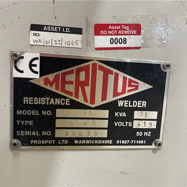 Meritus AS 75 Longitudinal Seam Welder