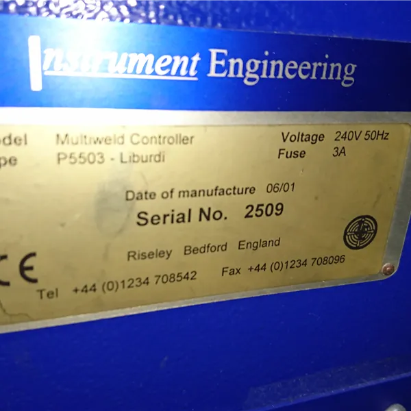 VBC Multiweld Controller Instrument Engineering