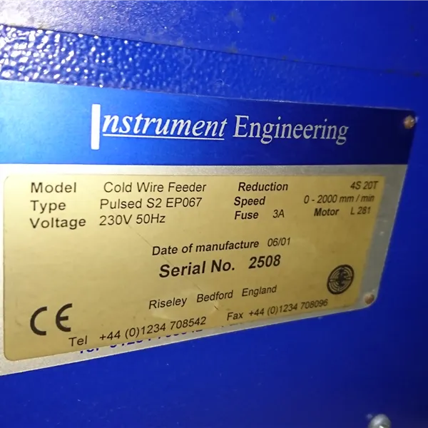 VBC Cold Wire Feed controls